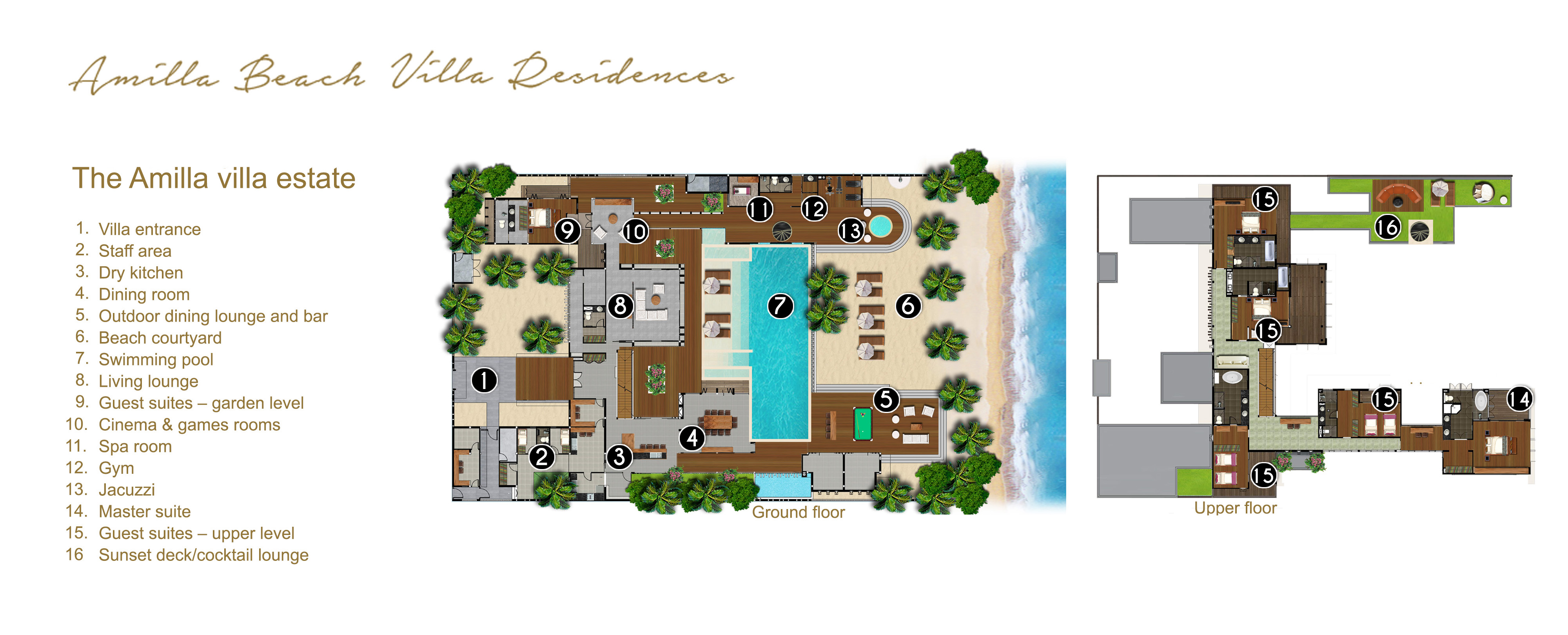 Amilla Beach Residences - The Amilla Estate - Villa Layout