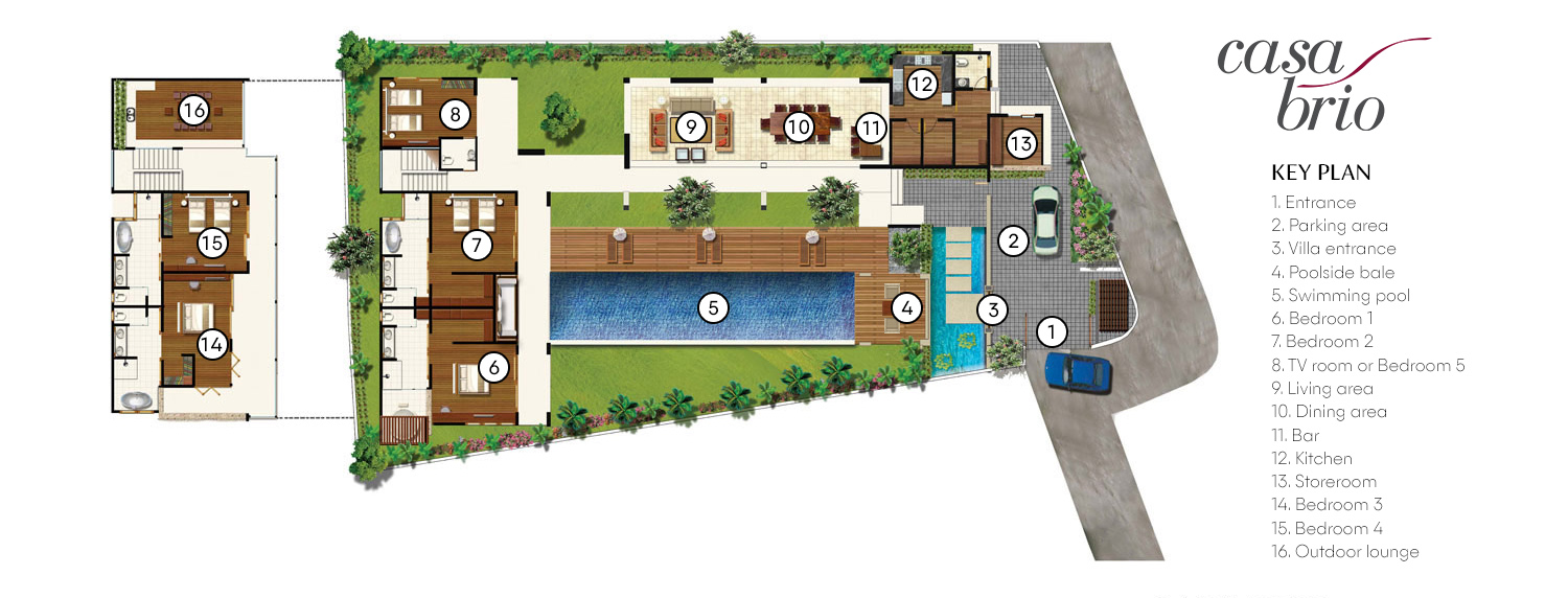 Casa Brio - Villa Layout