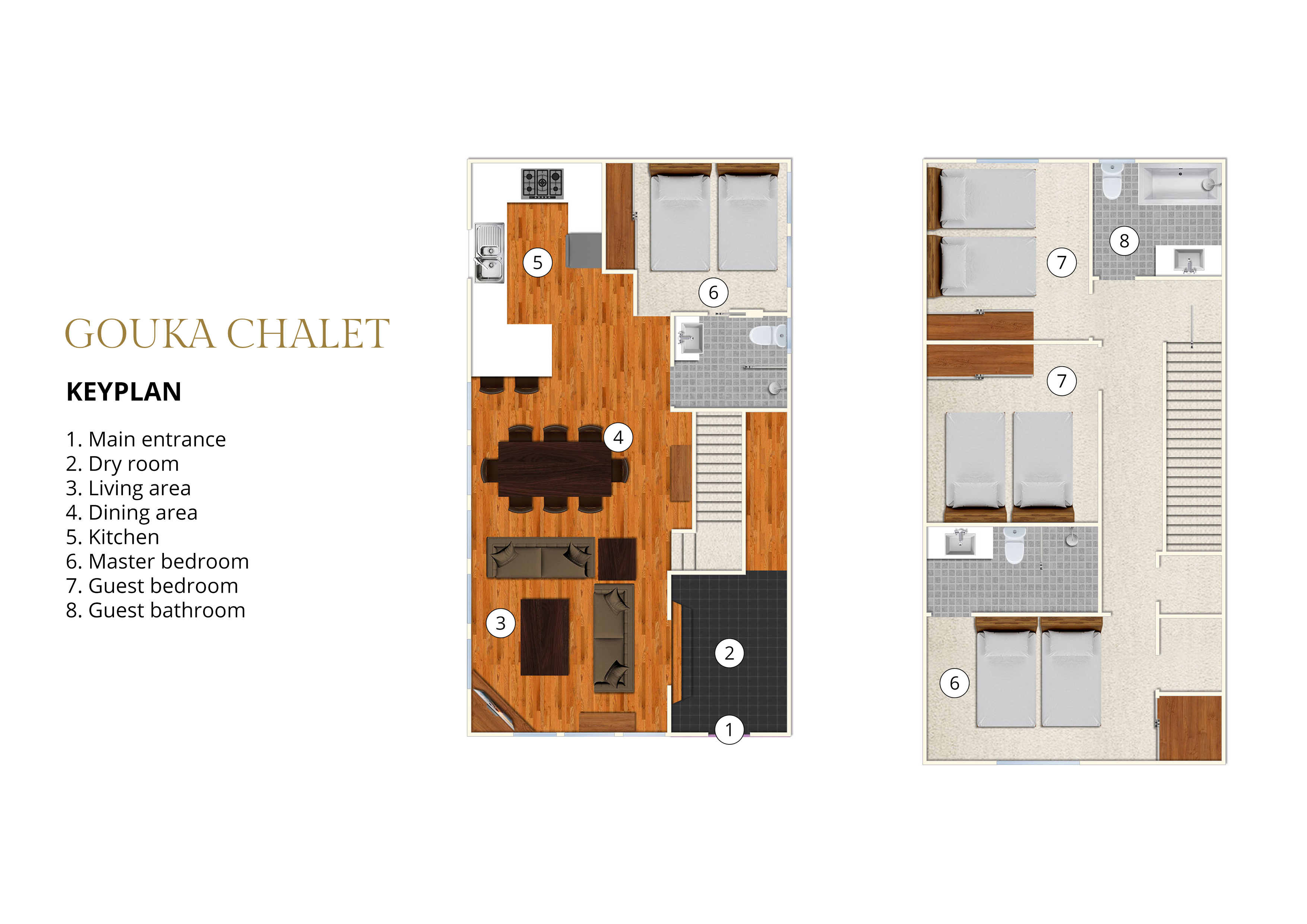 Gouka Chalet - Villa Layout