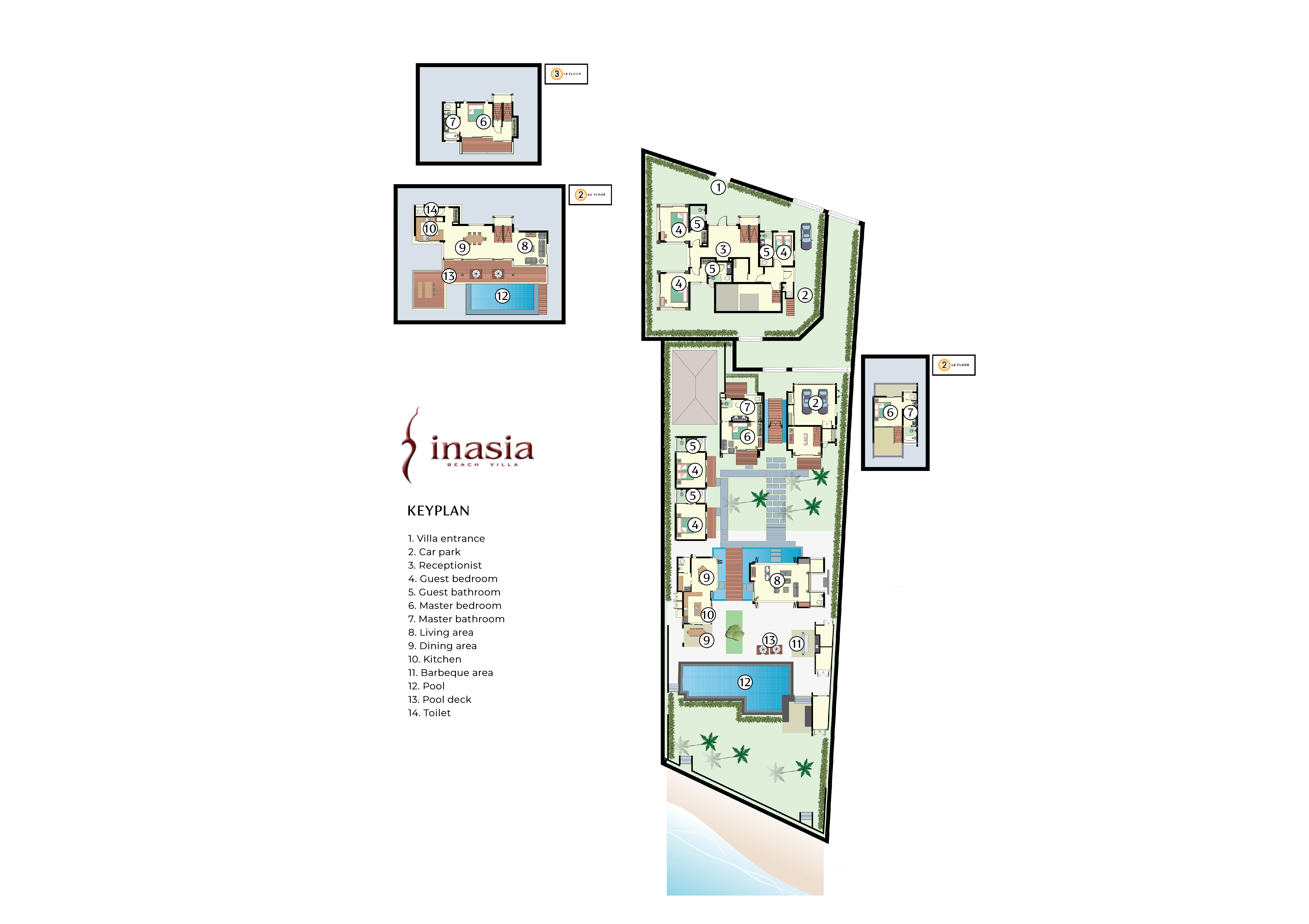 Inasia Beach Villa - Villa Layout