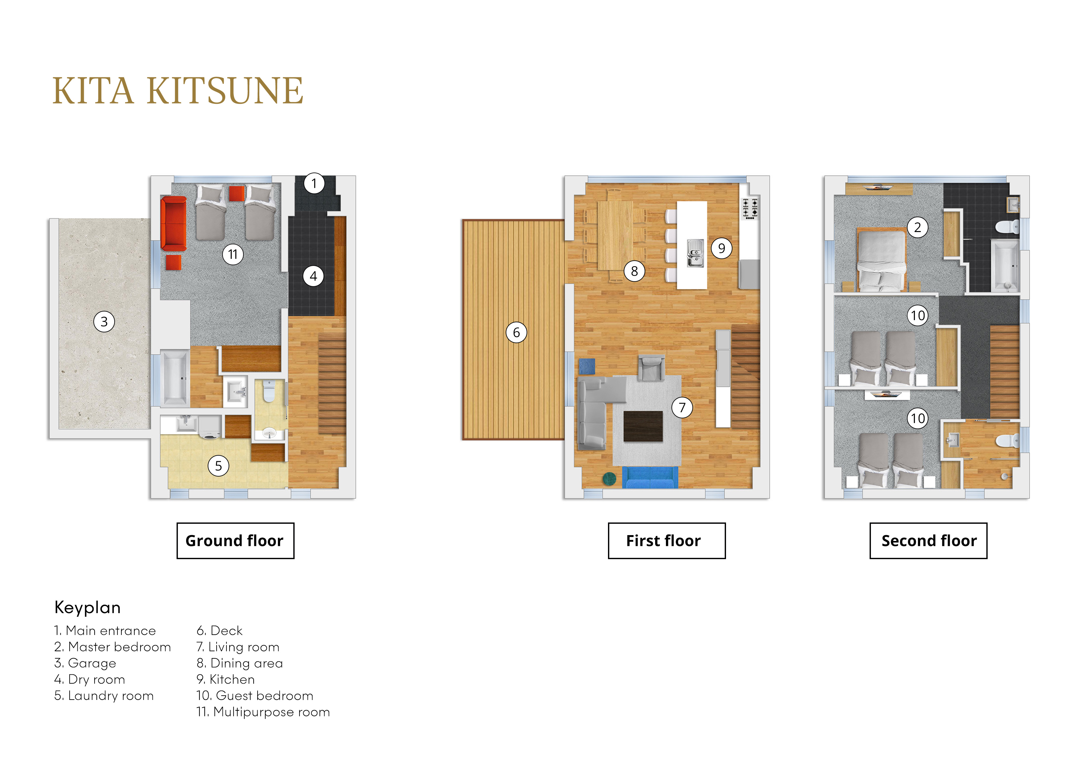Kita Kitsune Chalet - Villa Layout