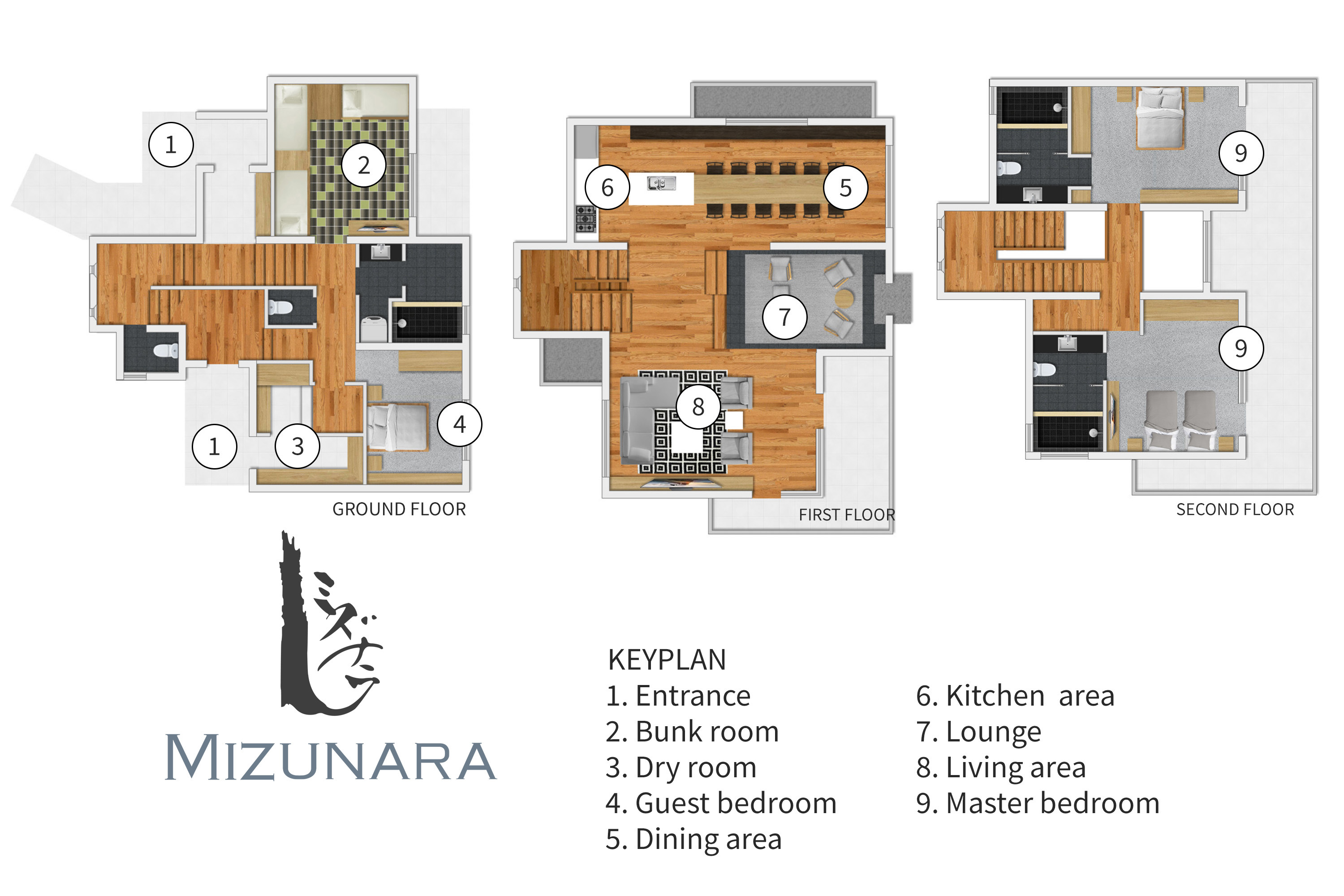 Mizunara Chalet - Villa Layout