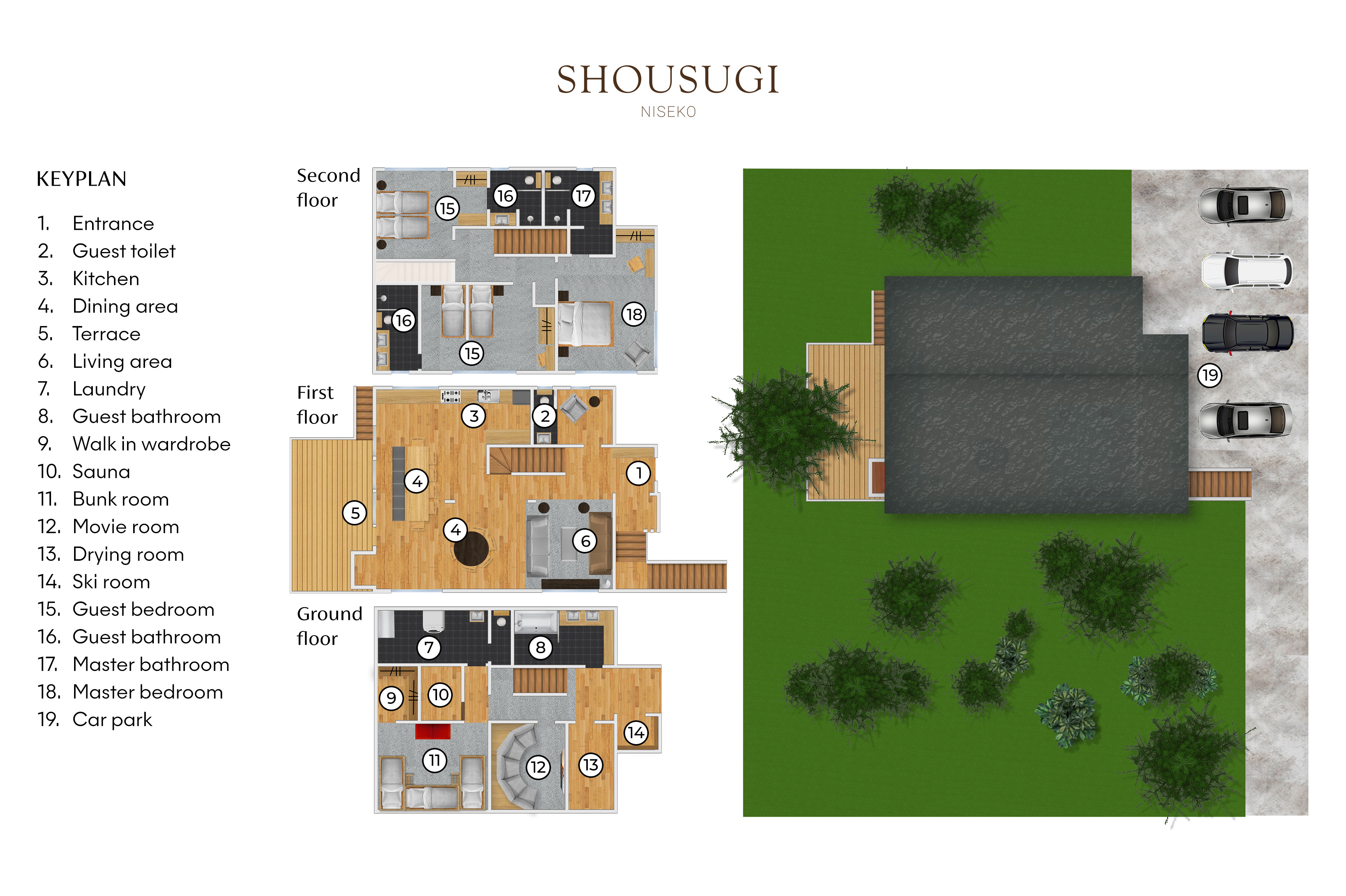 Shousugi Chalet - Villa Layout