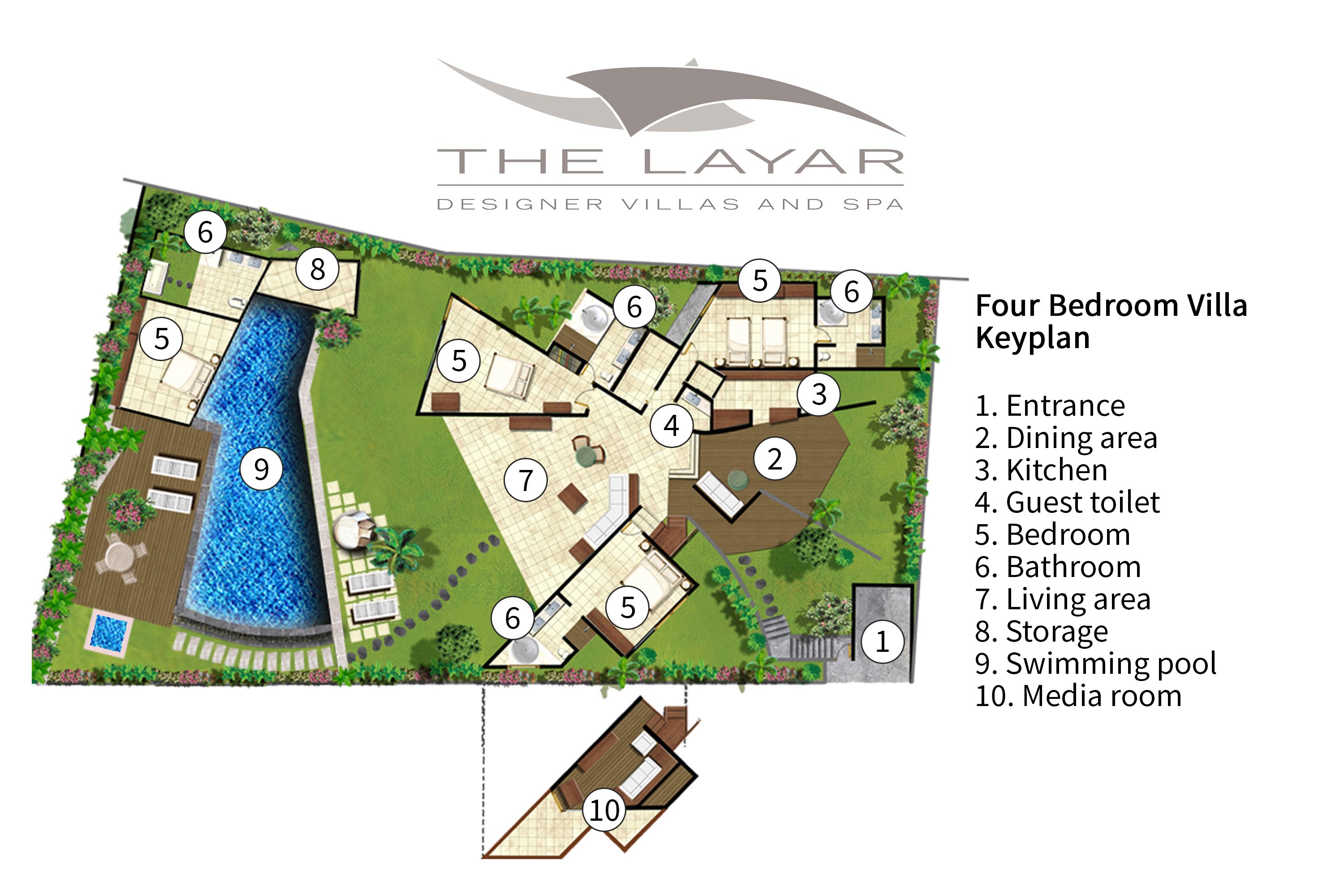 The Layar - four bedroom villa - Villa Layout