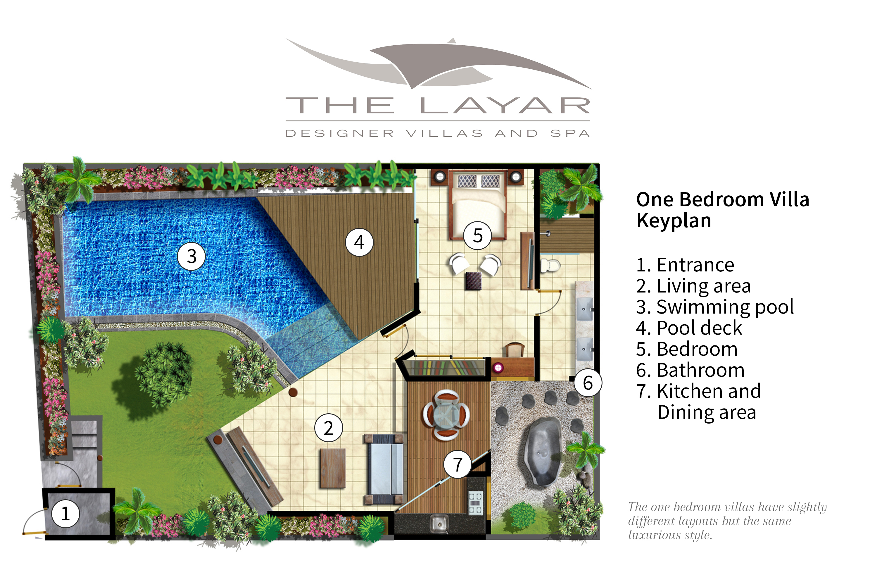 The Layar - one bedroom villa - Villa Layout