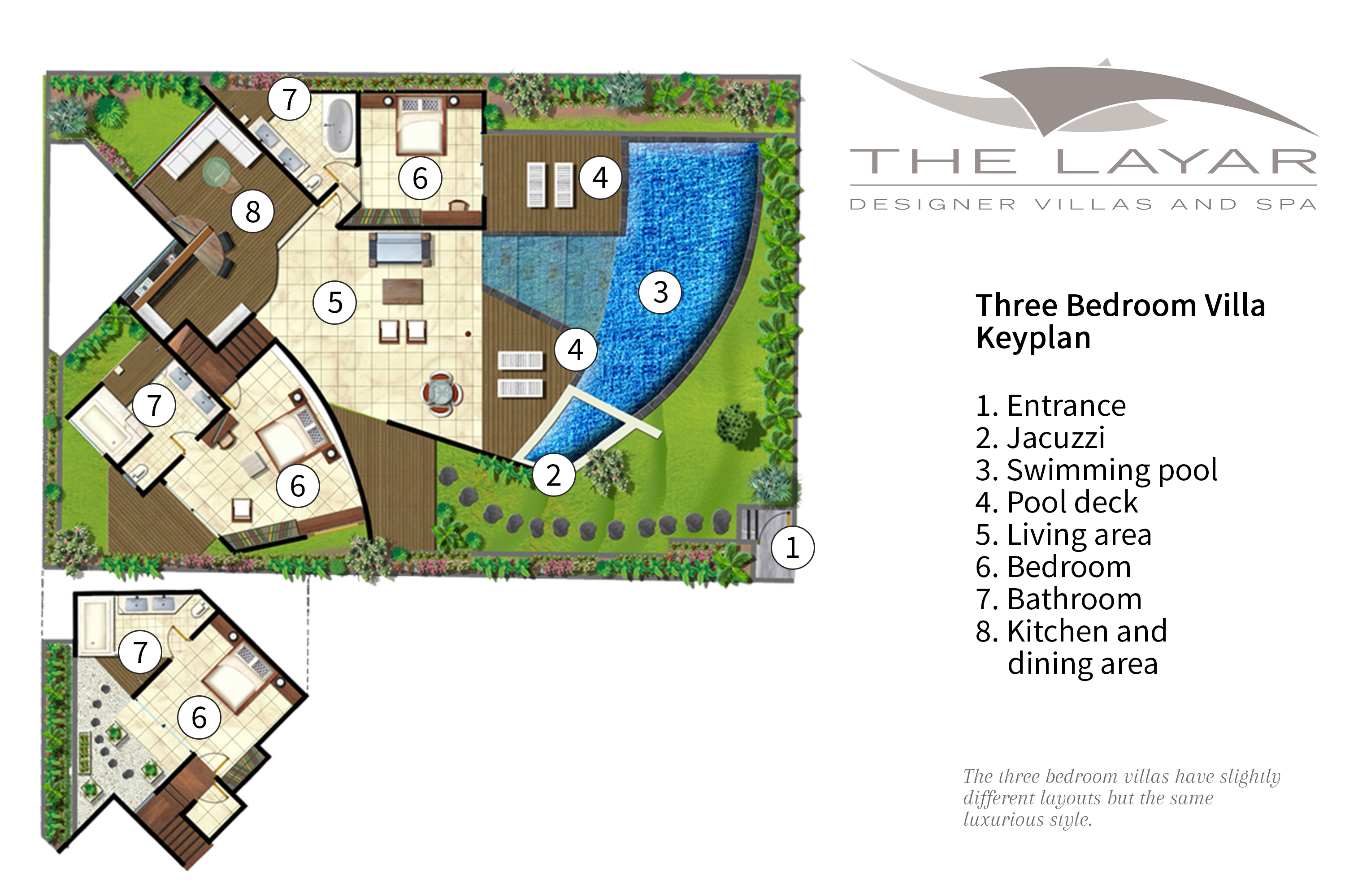 The Layar - three bedroom villa - Villa Layout