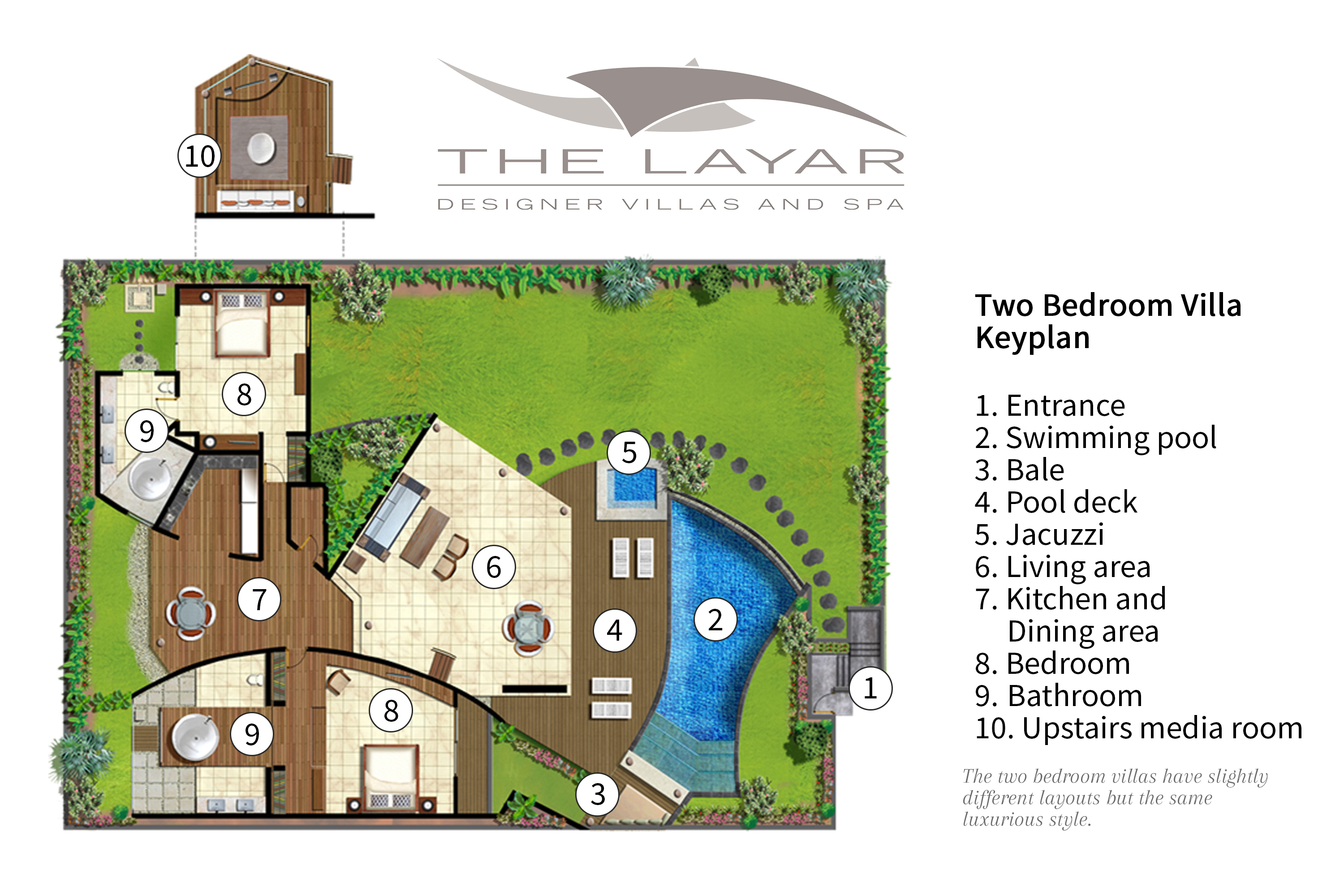 The Layar - two bedroom villa - Villa Layout