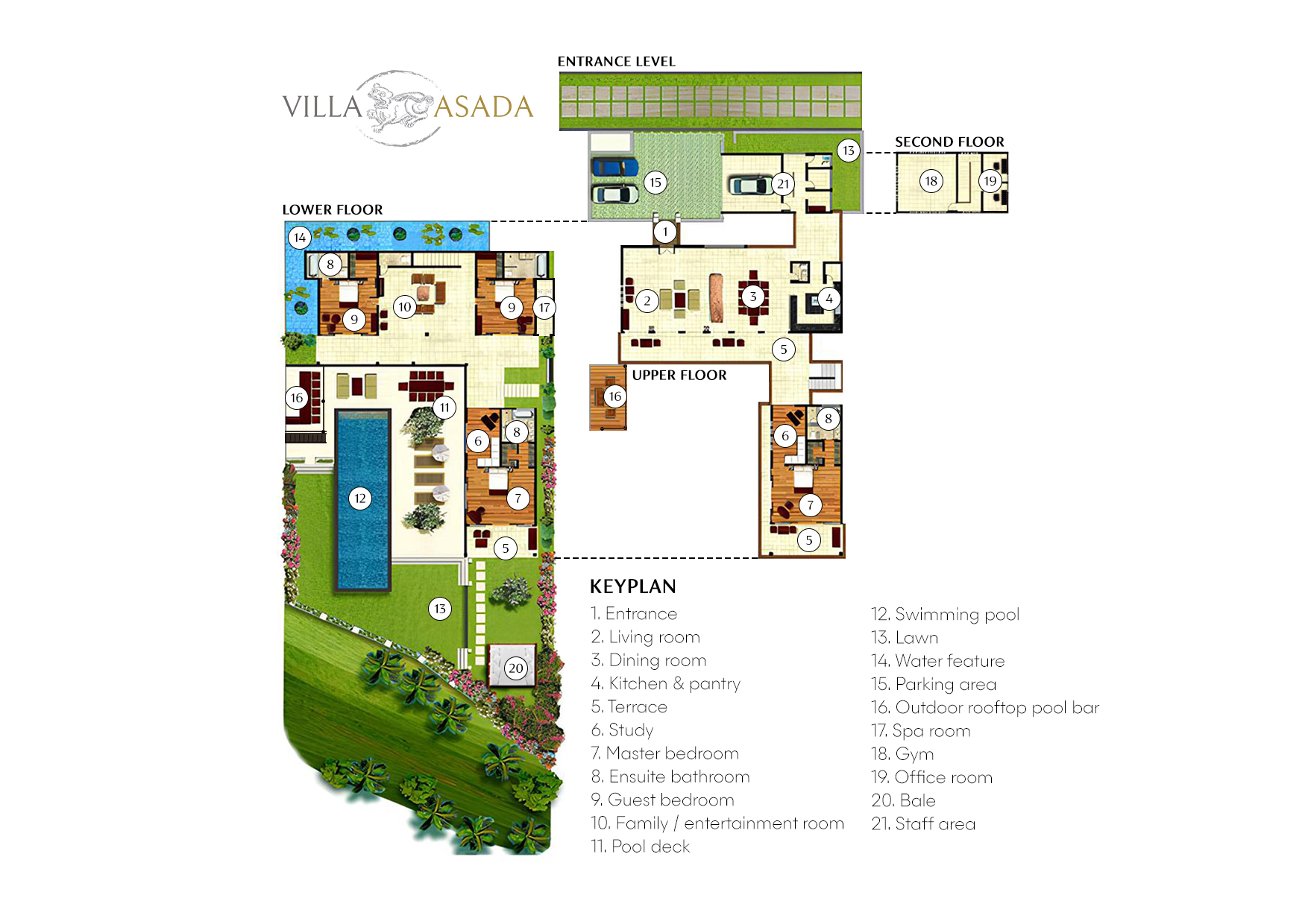 Villa Asada - Villa Layout