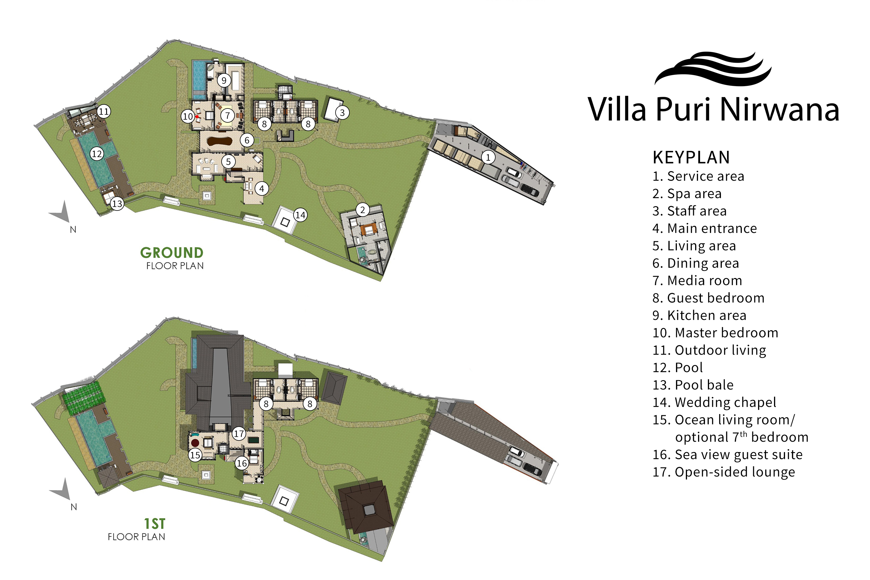 Villa Puri Nirwana - Villa Layout