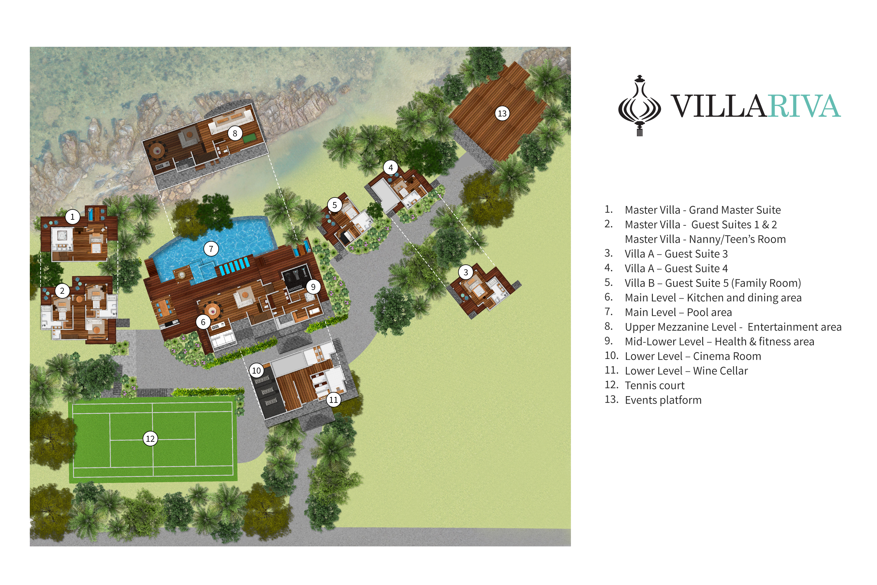 Villa Riva - Villa Layout