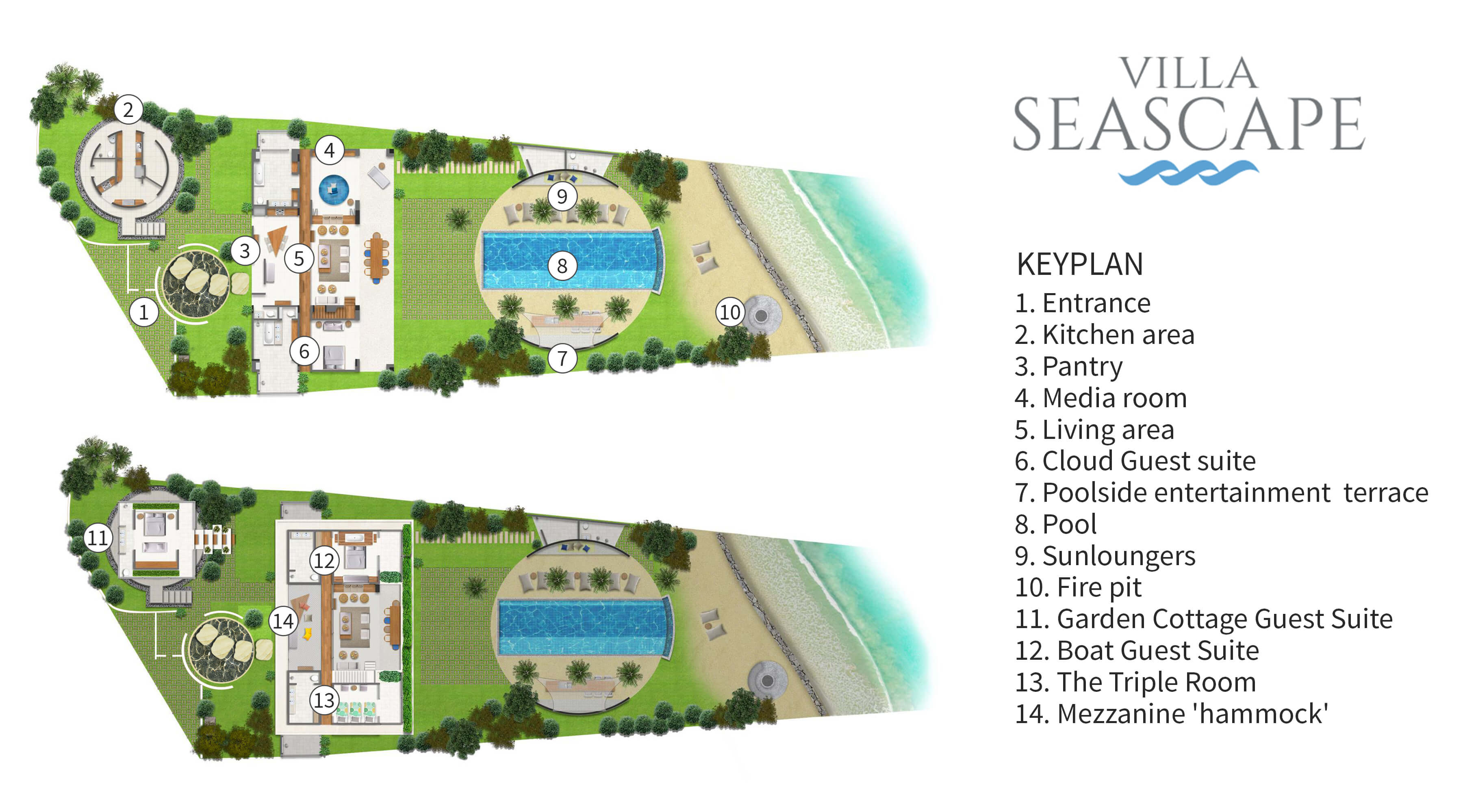 Villa Seascape - Villa Layout