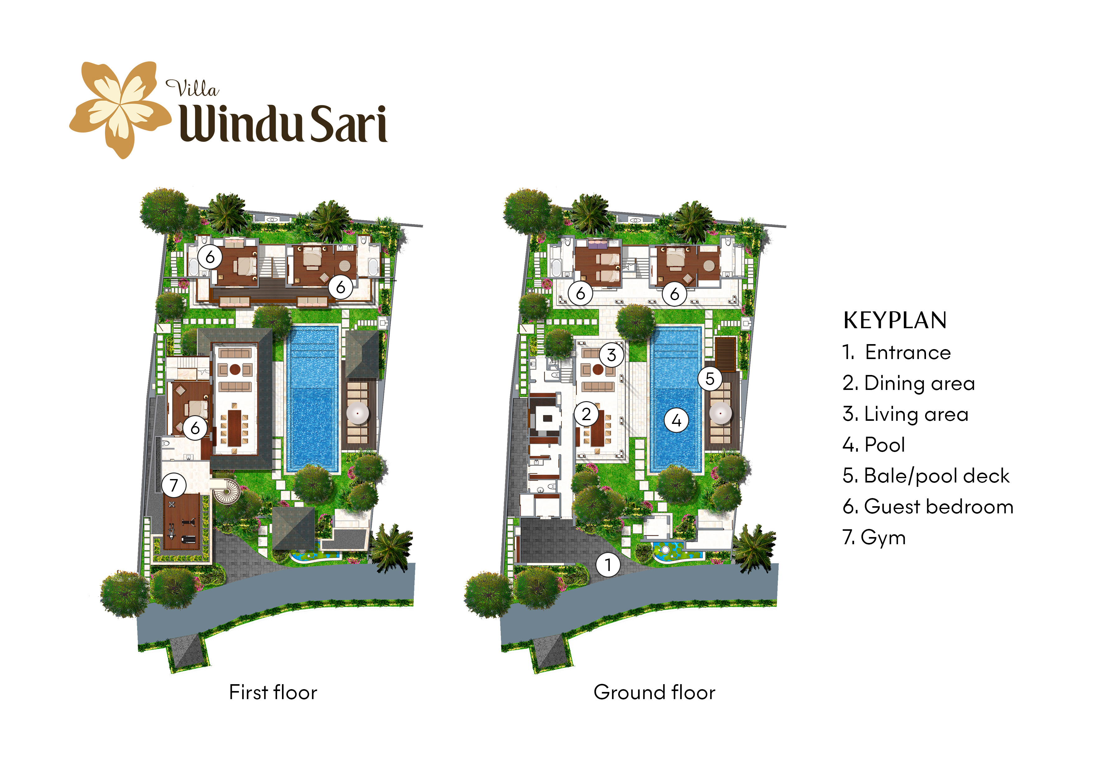 Villa Windu Sari - Villa Layout