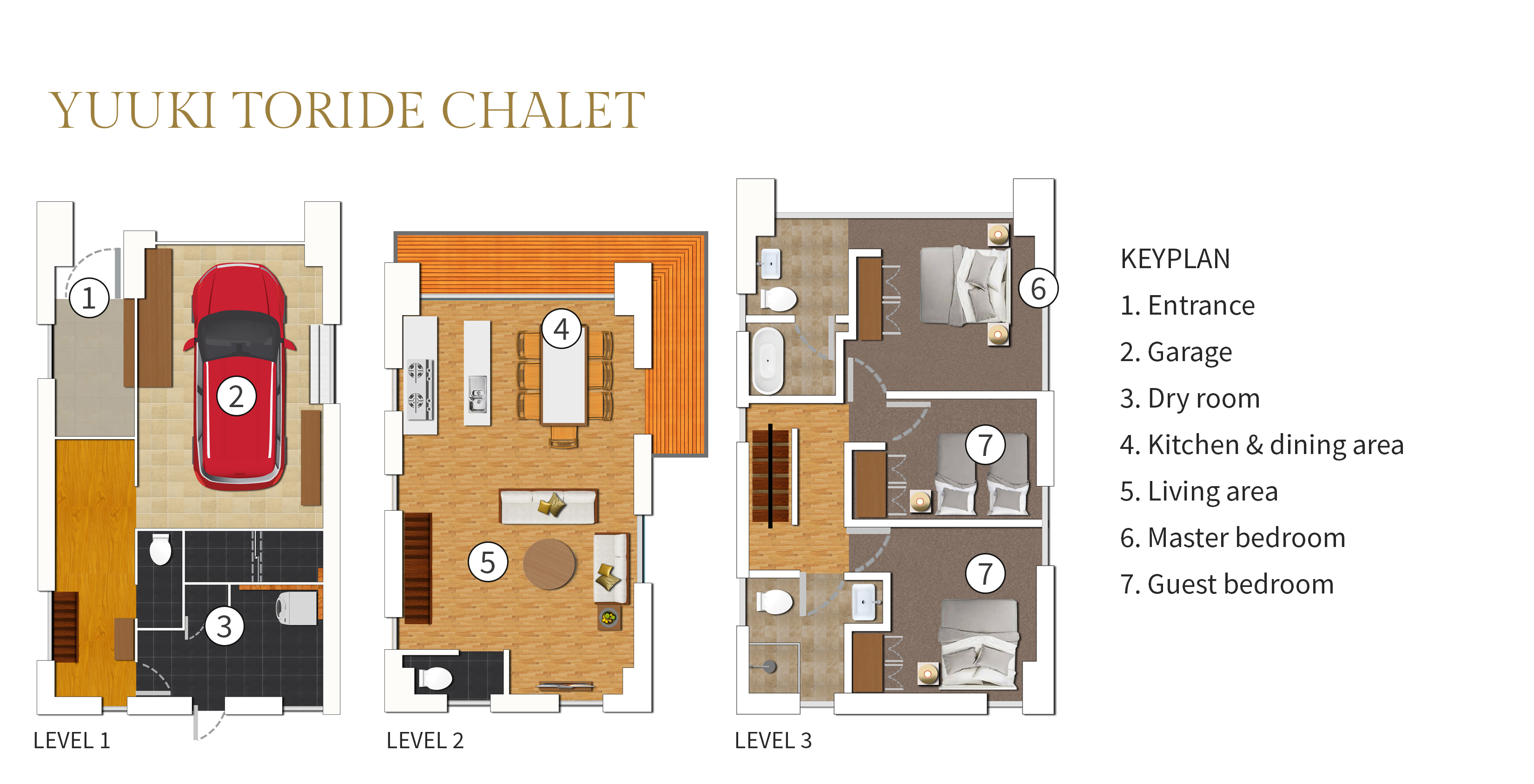 Yuuki Toride Chalet - Villa Layout